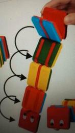 Retro Houten flip flap rups met bewegende plankjes, Ophalen of Verzenden, Overige typen