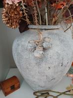 Still vaas, grijs, zwart met 3 kleine kruikjes, Huis en Inrichting, Woonaccessoires | Vazen, Ophalen, Steen, Gebruikt, Overige kleuren