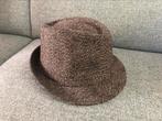 Trilby hoed maat 57 kleur donkerbruin, Ophalen of Verzenden, Zo goed als nieuw, 57 cm (M, 7⅛ inch) of minder, Hoed