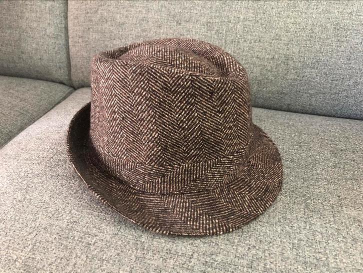 Trilby hoed maat 57 kleur donkerbruin, Kleding | Heren, Hoeden en Petten, Zo goed als nieuw, Hoed, 57 cm (M, 7⅛ inch) of minder