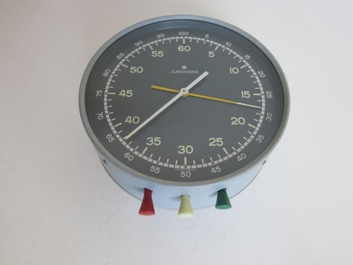 Vintage mechanische Junghans wand chronometer Timer ca 1960, Antiek en Kunst, Antiek | Klokken, Ophalen of Verzenden
