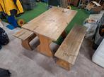 Picknick bankje bank setje biertafel tuinset, Ophalen, 4 zitplaatsen, Gebruikt, Bank