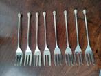8 verzilveren gebaksvorkjes keurmerk H H, Antiek en Kunst, Ophalen of Verzenden, Zilver