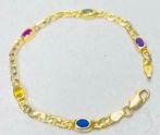 Gouden armband - met edelstenen - 14 karaat, Ophalen of Verzenden, Zo goed als nieuw, Goud