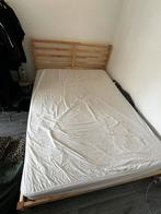 Tarva Ikea double bed with a mattress and a bed base, Huis en Inrichting, Ophalen, Wit, Tweepersoons, 140 cm
