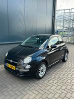 Fiat 500 1.2 C 2009 Zwart -COMPLEET IN ORDE|GOED ONDERHOUDEN, Euro 5, 4 cilinders, 840 kg, Zwart
