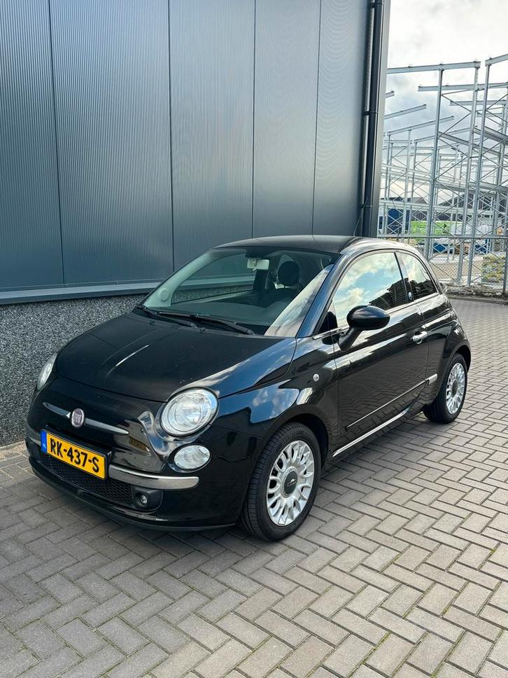 Fiat 500 1.2 C 2009 Zwart -COMPLEET IN ORDE|GOED ONDERHOUDEN, Auto's, Fiat, Bedrijf, ABS, Airbags, Airconditioning, Alarm, Bluetooth
