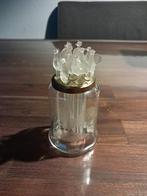 Vintage glazen pot met haan motief en cocktailprikkers, Antiek en Kunst, Antiek | Glas en Kristal, Ophalen of Verzenden