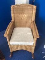 Rieten schommelstoel, Huis en Inrichting, Stoelen, Ophalen, Riet of Rotan, Gebruikt, Bruin