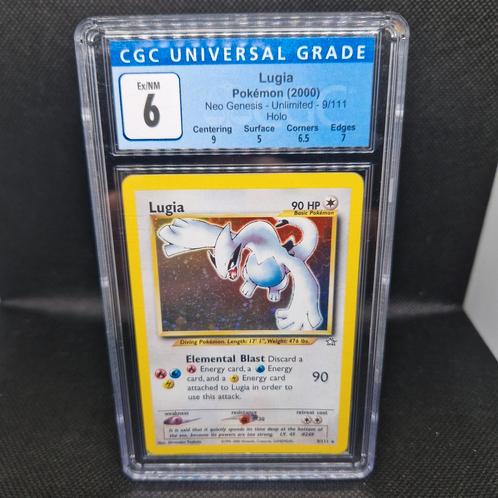 Lugia Neo Genesis CGC 6, Hobby en Vrije tijd, Verzamelkaartspellen | Pokémon, Gebruikt, Losse kaart, Foil, Ophalen of Verzenden
