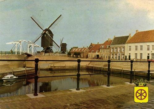 Heusden, Stadshaven. - molen - 1978 gelopen, Verzamelen, Ansichtkaarten | Nederland, Gelopen, Overijssel, 1960 tot 1980, Ophalen of Verzenden