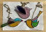 Tiffany glas in lood raamhanger vogel vlinder engel olifant, Ophalen of Verzenden, Nieuw