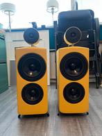 Gele Zelfbouw Speakers - Uniek :), Gebruikt, 60 tot 120 watt, Front, Rear of Stereo speakers, Ophalen