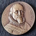 Bronzen penning Prins Maurits 1567-1623, Ophalen of Verzenden, Brons, Nederland