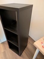 Kallax kast 3 vakken - Zwartbruin - Zo goed als nieuw, Huis en Inrichting, Kasten | Boekenkasten, Ophalen, Minder dan 50 cm, 100 tot 150 cm