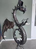 Draak dragon 2.20 Meter hoog metaalsoort reuzen beeld, Ophalen of Verzenden