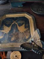 Antiek Brass  brons uit India, met vlinder., Antiek en Kunst, Ophalen of Verzenden