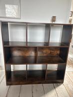 Boekenkastje donkerbruin hout 8 vakken, Ophalen, Met plank(en), 50 tot 100 cm, Zo goed als nieuw