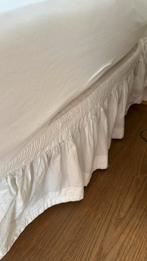 Witte bedrok met volant eenpersoons, Huis en Inrichting, Tweepersoons, Ophalen of Verzenden, Zo goed als nieuw, Wit