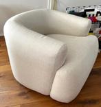 FAUTEUIL  design   crème-wit stof, Huis en Inrichting, Design  organisch, 75 tot 100 cm, Zo goed als nieuw, 50 tot 75 cm