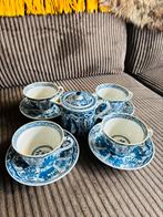 4x kop & schotel + melkkannetje oud chinees porselein, Ophalen of Verzenden