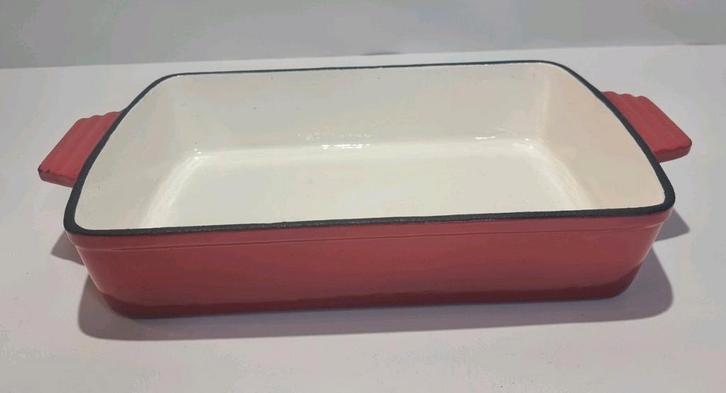 Bernesto gietijzeren geemailleerde ovenschaal 33cmx23cm, Huis en Inrichting, Keuken | Potten en Pannen, Gebruikt, Overige typen