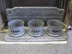 2x grijsgewolkt emaille zand zeep sodastellen, Antiek en Kunst, Ophalen of Verzenden