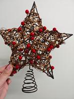Kerstster Piek rotan met besjes, Rivièra la Maison-stijl, Diversen, Kerst, Ophalen of Verzenden, Nieuw