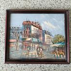 Vintage schilderij impressionistische stijl van Parijs, Ophalen of Verzenden
