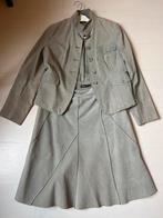 ARMA Suède Leer Damespak - Jasje & Rok - maat 40, Ophalen of Verzenden, Zo goed als nieuw, Maat 38/40 (M), Grijs