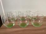 Zes waterglazen glazen annagroen glas, Antiek en Kunst, Ophalen of Verzenden