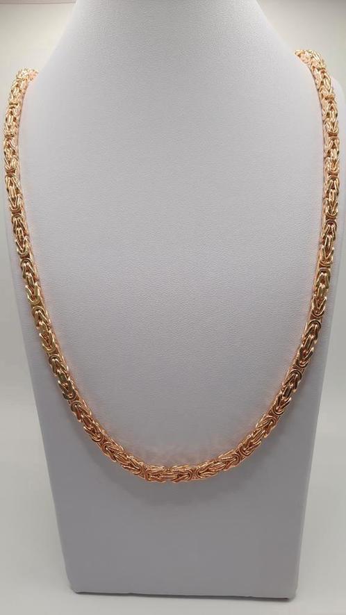gouden Koningsketting 14kt, Sieraden, Tassen en Uiterlijk, Kettingen, Nieuw, Goud, Goud, Ophalen of Verzenden