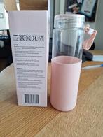 Glazen drinkfles nieuw roze, Sport en Fitness, Bidons, Ophalen of Verzenden, Nieuw
