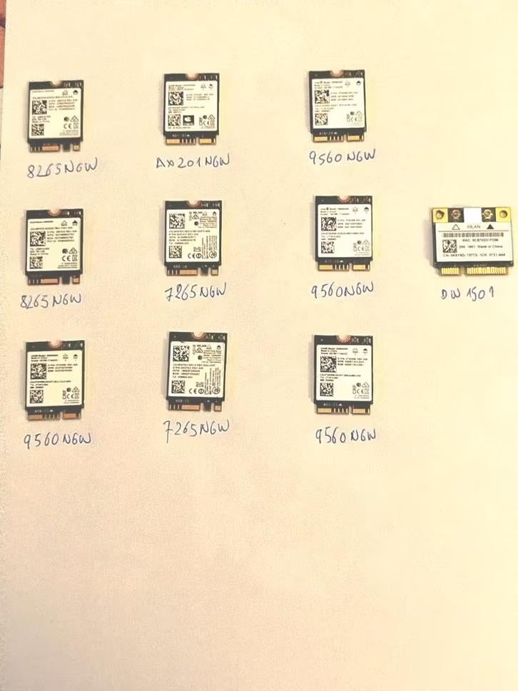 Intel/Dell Wi‑Fi cards, all working, Ophalen of Verzenden, Refurbished