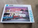 3 legpuzzels met landschap, auto en stadsbeeld, Ophalen of Verzenden, 500 t/m 1500 stukjes, Gebruikt, Legpuzzel