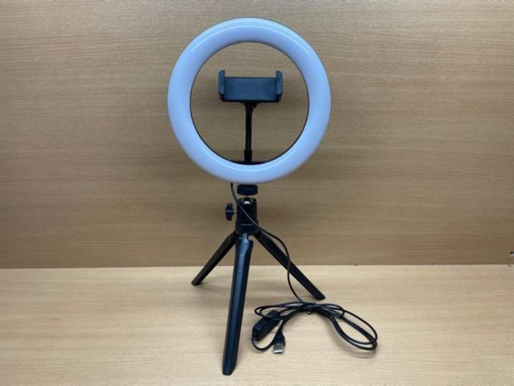 LED vlog lamp met statief., Audio, Tv en Foto, Fotografie | Statieven en Balhoofden, Nieuw, Driepoot, Minder dan 150 cm, Ophalen of Verzenden