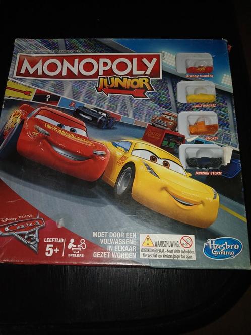 Monopoly Junior Cars Editie, Hobby en Vrije tijd, Gezelschapsspellen | Bordspellen, Gebruikt, Drie of vier spelers, Reisspel, Ophalen