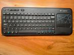 Logitech K400 Draadloos Touch Toetsenbord Zwart (Qwerty), Computers en Software, Toetsenborden, Gebruikt, Ophalen of Verzenden