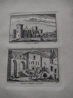 243/244 Abcoude het Slot Kopergravure 18e Eeuw dl 3, Antiek en Kunst, Kunst | Etsen en Gravures, Ophalen of Verzenden