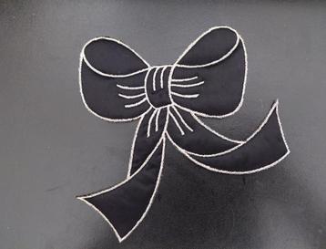 grote zwarte strik, 15 x 15 cm, applicatie. beschikbaar voor biedingen