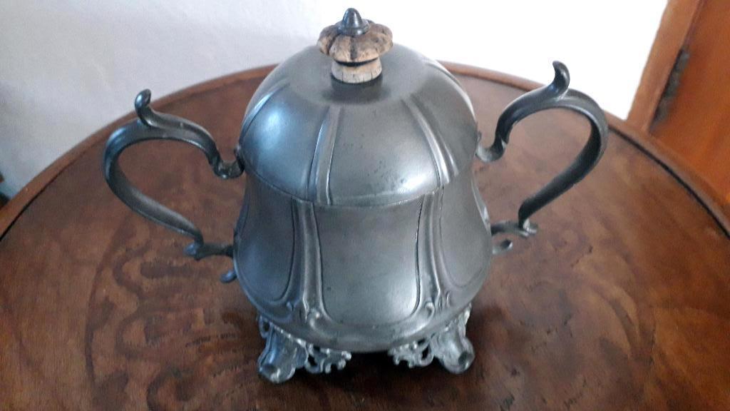 TINNEN JUGENDSTILL SUIKERPOT, Antiek en Kunst, Antiek | Tin, Ophalen of Verzenden