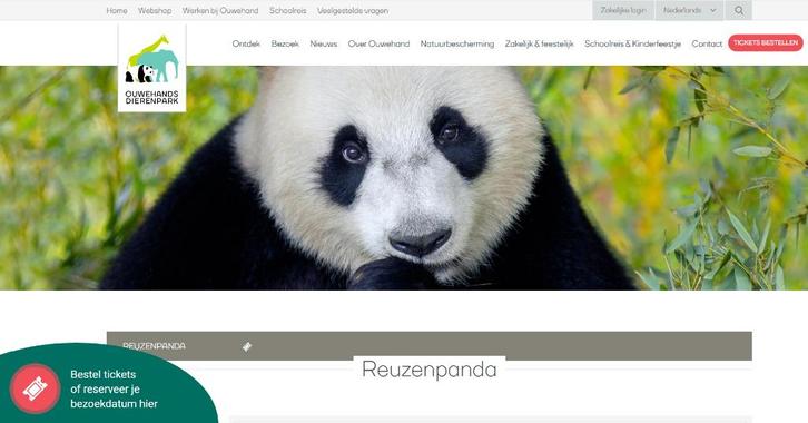 2 Tickets Ouwehands Dierenpark-reuzenpanda/Panda-for All age, Tickets en Kaartjes, Evenementen en Festivals, Twee personen