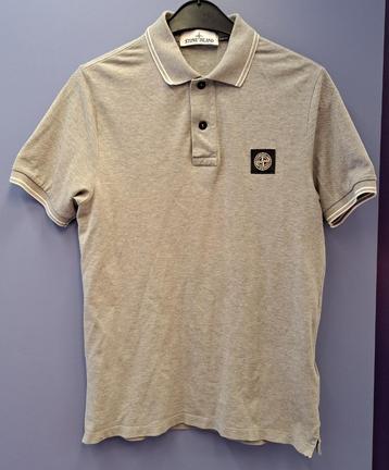 Stone Island Polo authentiek licht grijs zwart logo S 48874 beschikbaar voor biedingen