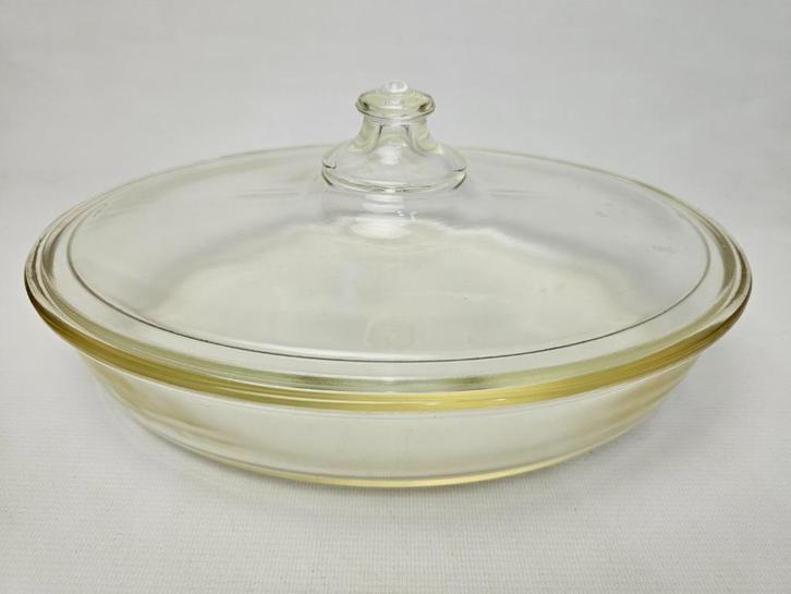 # Vintage Pyrex Ovenschaal Ovaal 1915-1919, Huis en Inrichting, Keuken | Servies, Gebruikt, Kop(pen) en/of Schotel(s), Overige stijlen