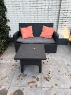Gratis tuinbank incl. kussens, Tuin en Terras, Ophalen, Gebruikt, Kunststof
