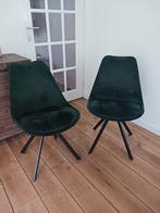 3 groene eetkamerstoelen, Huis en Inrichting, Stoelen, Ophalen, Gebruikt