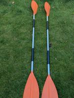 Twee peddels voor kayak of kano 225cm lang, Watersport en Boten, Peddels, Ophalen, Gebruikt, Dubbelbladige peddel