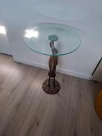 Glazen bijzettafel flamingo, Minder dan 55 cm, Ophalen, 45 tot 60 cm, Glas