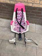 Bobike Voorzitje Fietsstoeltje Roze, Fietsen en Brommers, Fietsaccessoires | Fietsstoeltjes, Ophalen, Gebruikt, Voorzitje, Voetsteuntjes