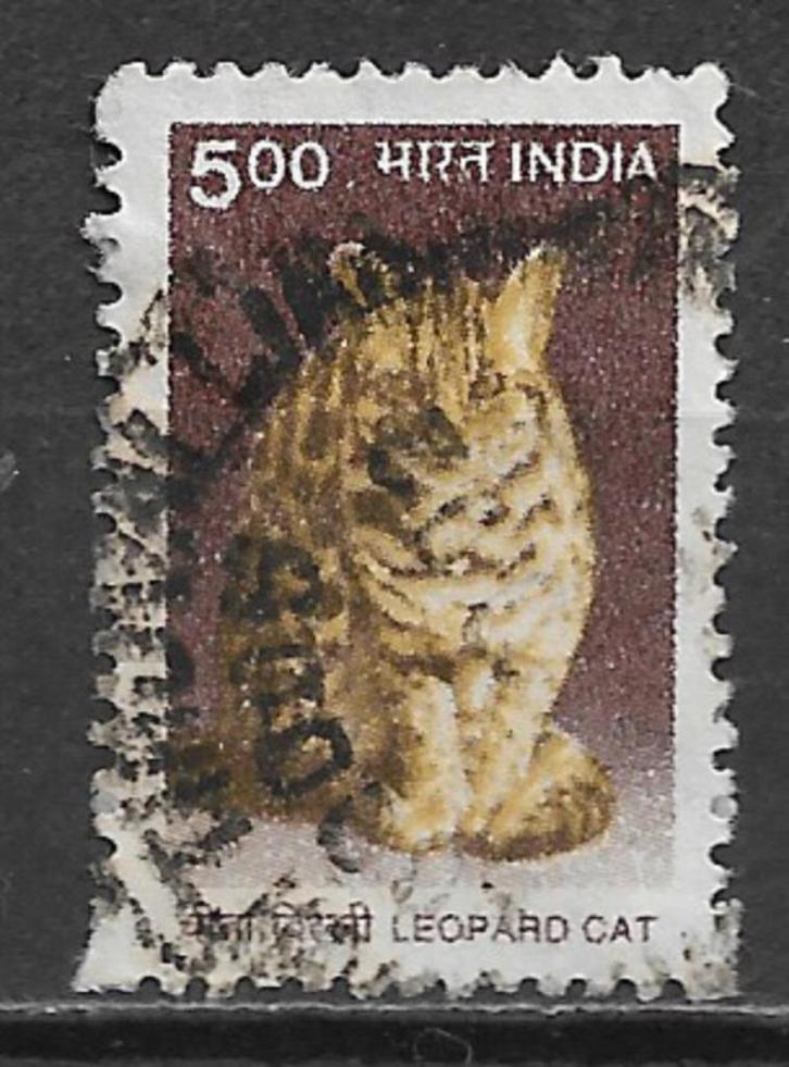 India 2000 Def serie dieren aanvull Bengaalse tijgerkat, Postzegels en Munten, Postzegels | Azië, Gestempeld, Zuid-Azië, Verzenden